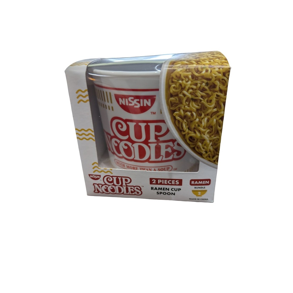 Nissin Cup Noodles Ramen Bundle – plastic Cup + Spoon Set (New)